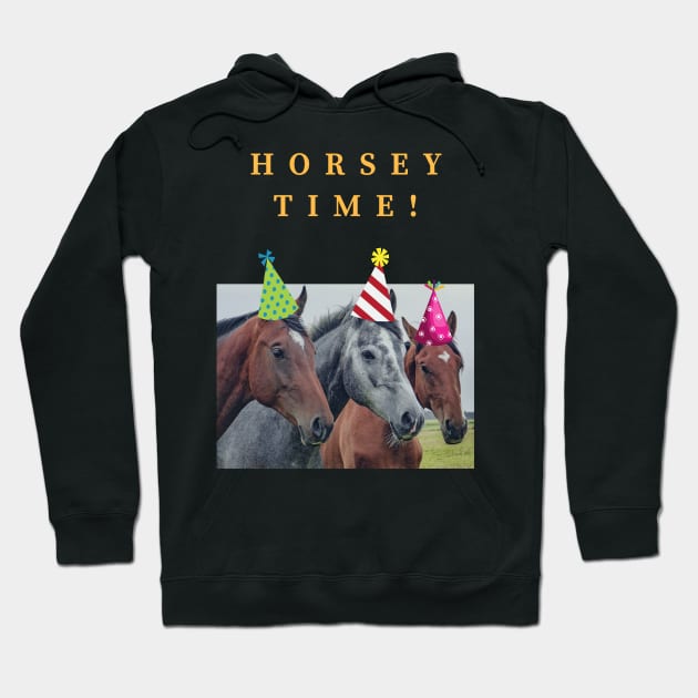 Horsey Time--for Horse Lovers Hoodie by Prairie Ridge Designs